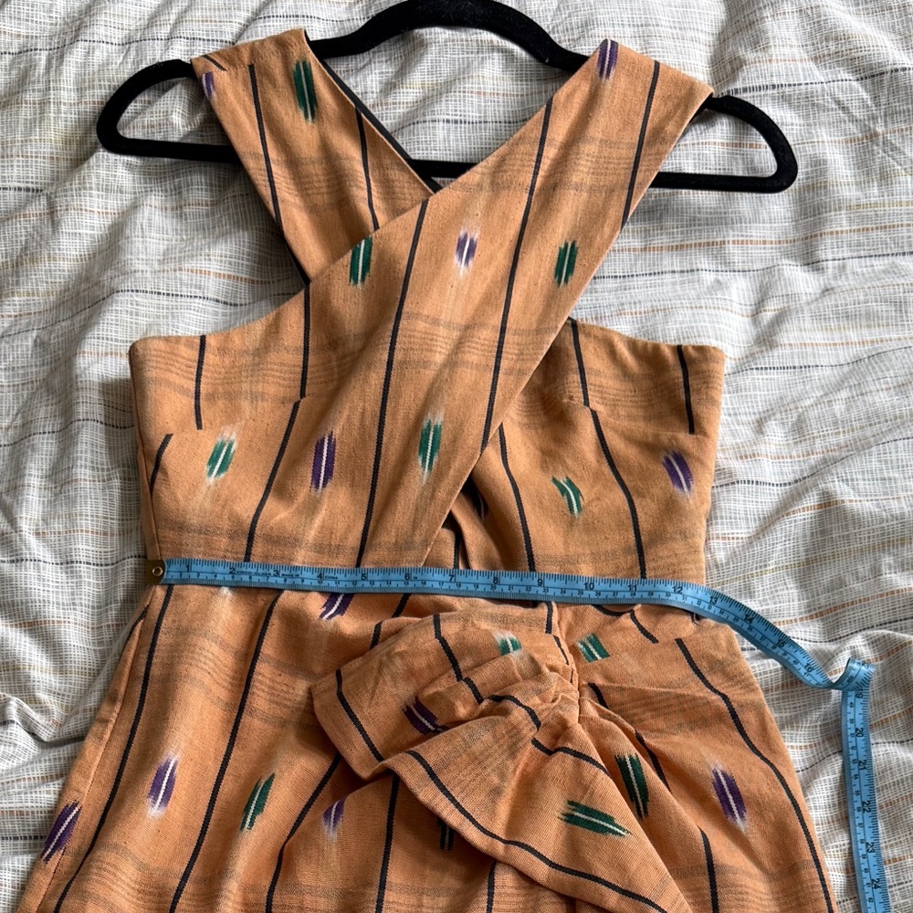 Ulla Johnson Orange Pattern Crossover Halter Maxi Dress similar to Noelle - Picture 6 of 16